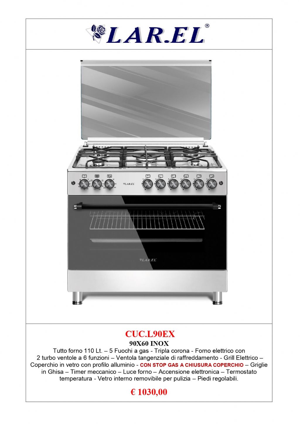 CUCINA LAREL L90EX F.ELETTRICO